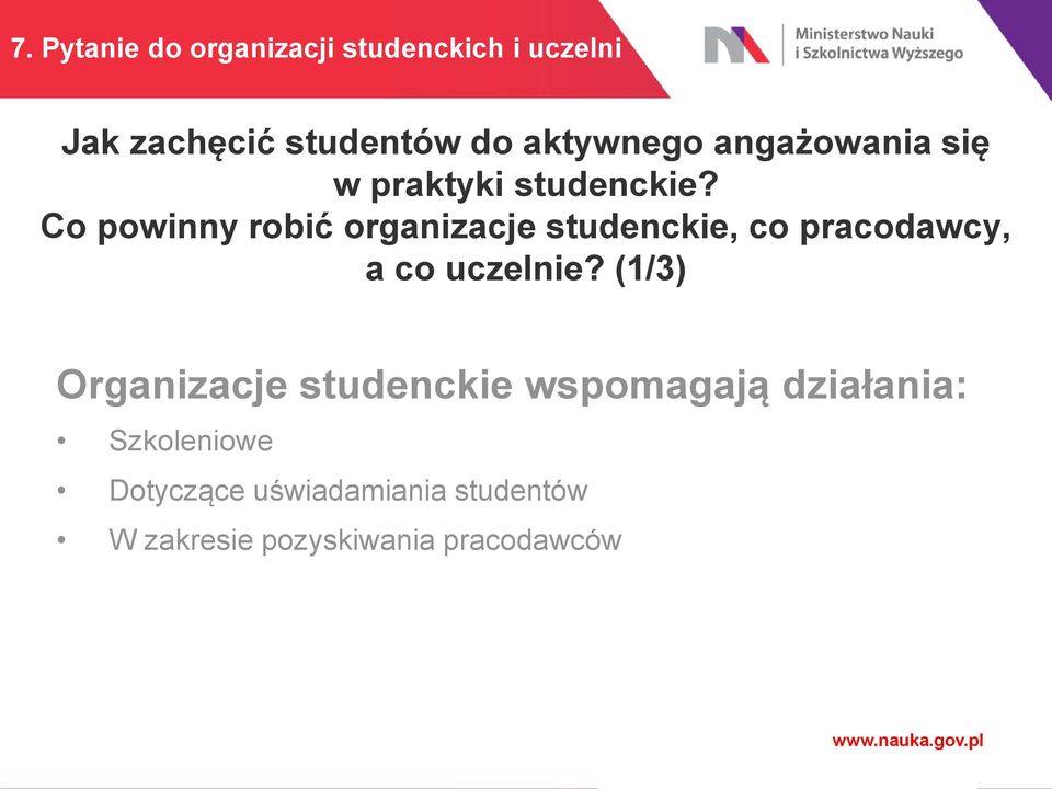 Co powinny robić organizacje studenckie, co pracodawcy, a co uczelnie?