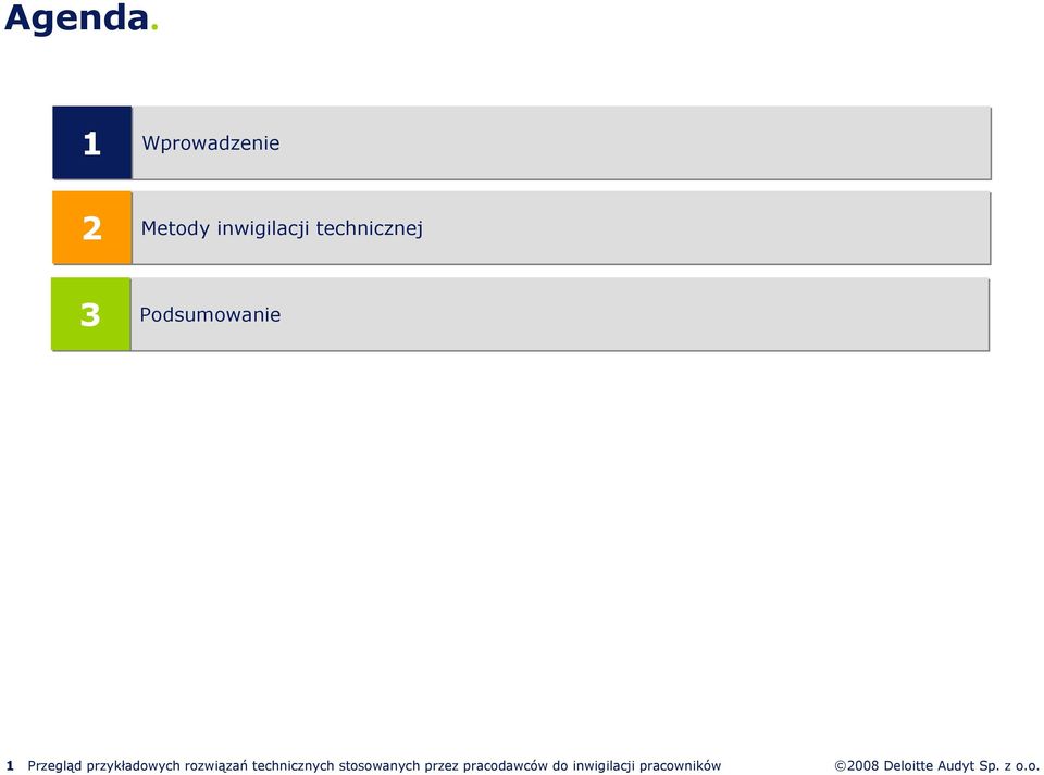 Podsumowanie 1 Przegląd przykładowych rozwiązań