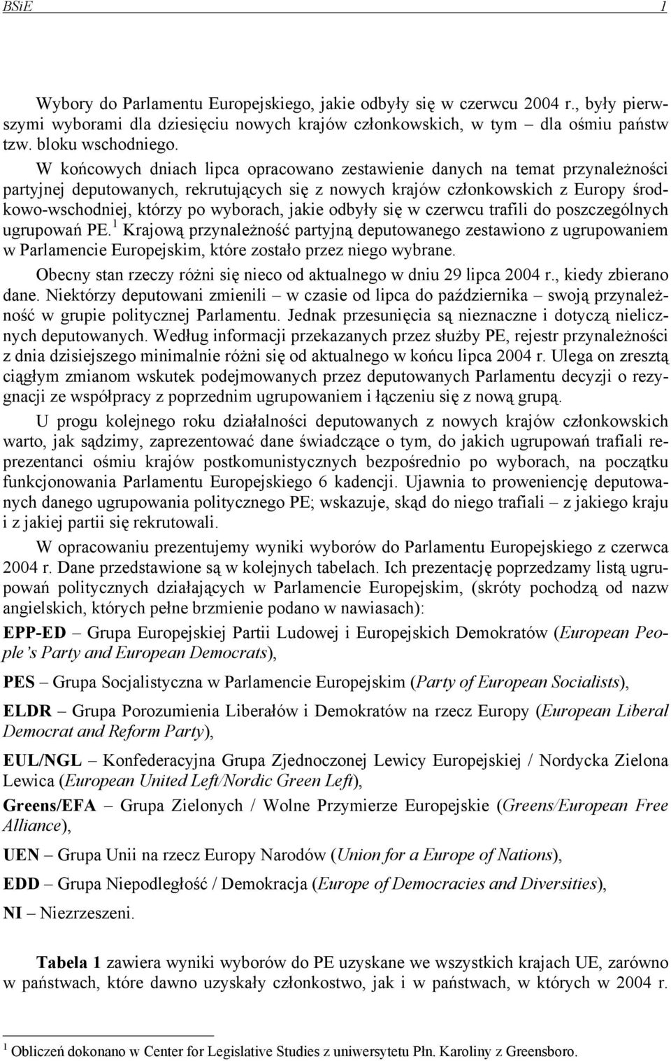 wyborach, jakie odbyły się w czerwcu trafili do poszczególnych ugrupowań PE.