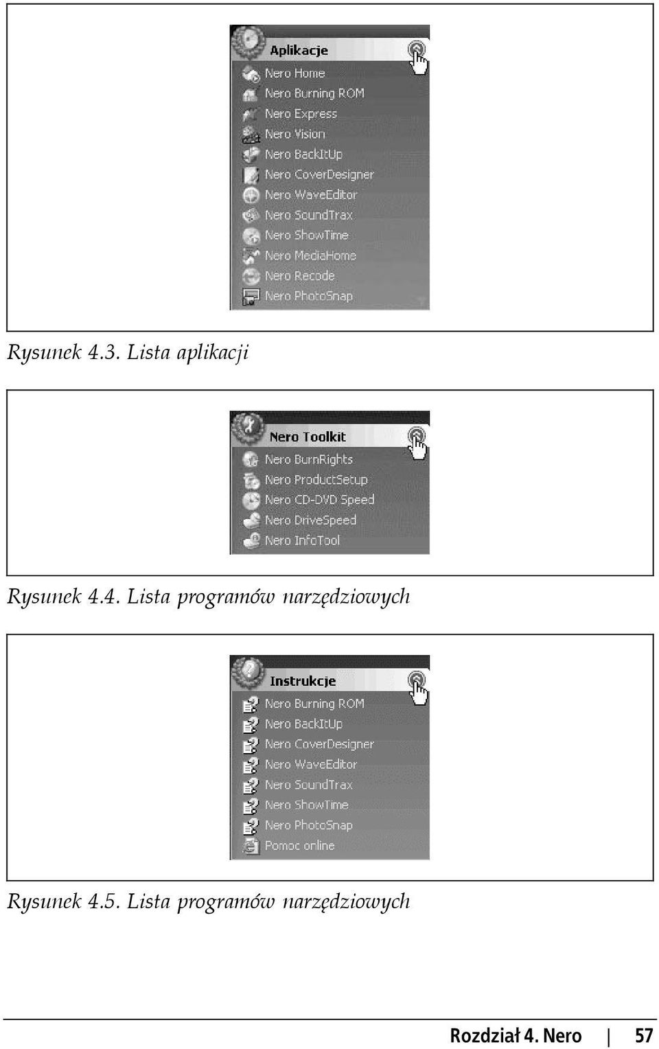 4. Lista programów narzędziowych