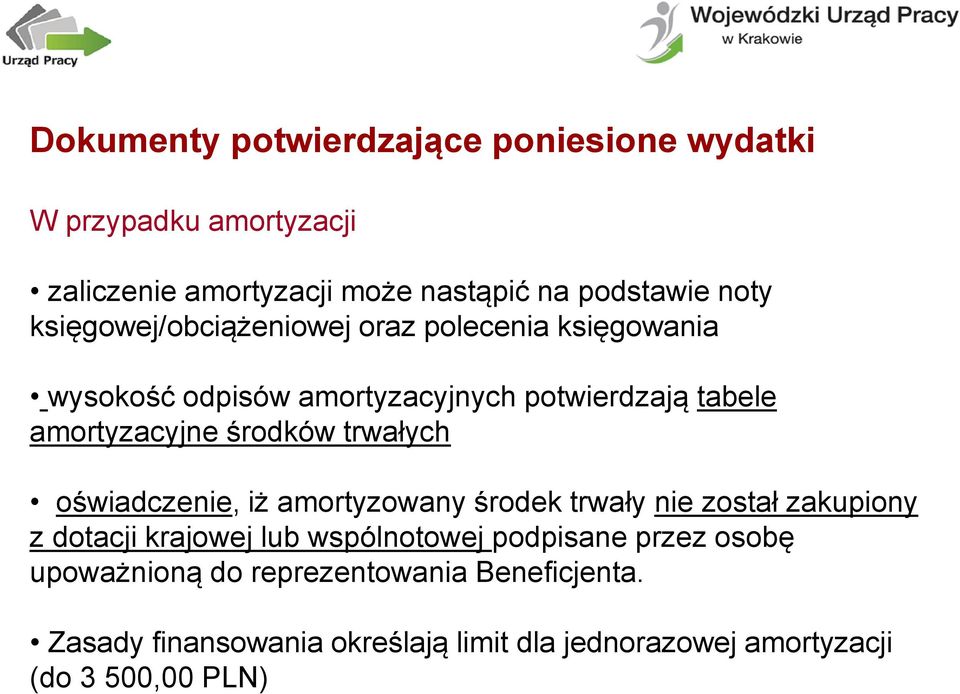 trwałych oświadczenie, iż amortyzowany środek trwały nie został zakupiony z dotacji krajowej lub wspólnotowej podpisane przez