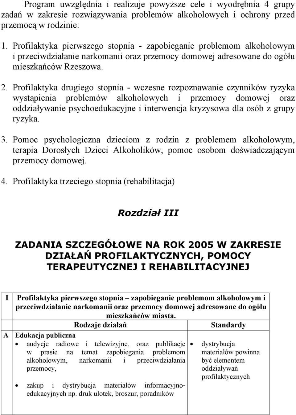 Profilaktyka drugiego stopnia - wczesne rozpoznawanie czynników ryzyka wystąpienia problemów alkoholowych i przemocy domowej oraz oddziaływanie psychoedukacyjne i interwencja kryzysowa dla osób z