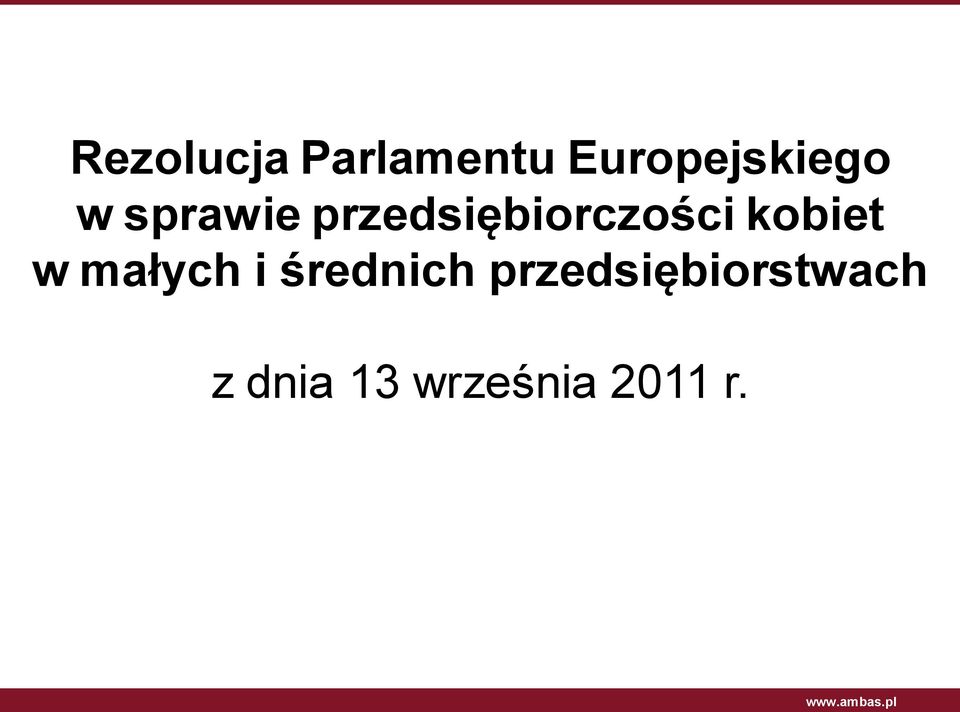 przedsiębiorczości kobiet w