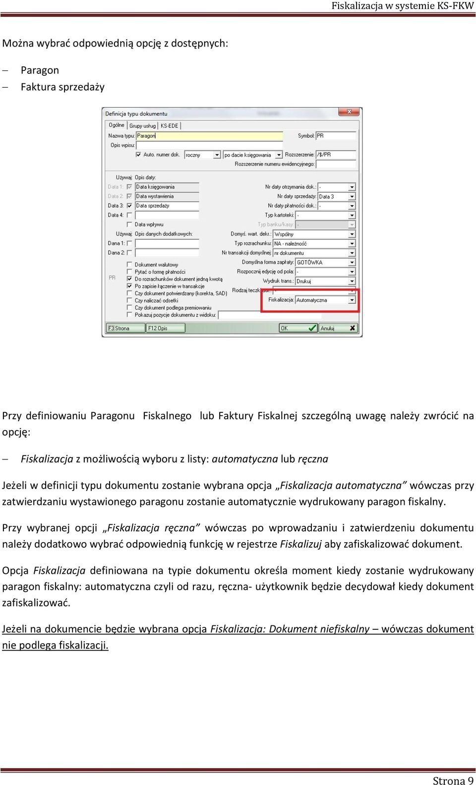 wydrukowany paragon fiskalny.