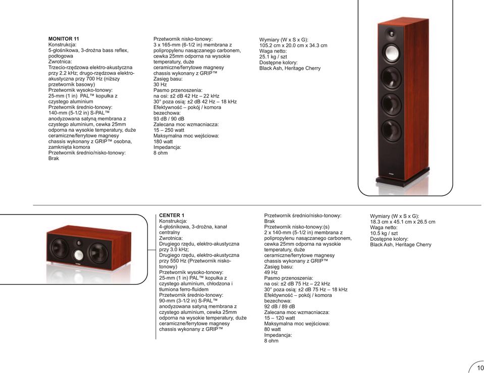 membrana z polipropylenu nasączanego carbonem, cewka 25mm odporna na wysokie temperatury, duże 30 Hz na osi: ±2 db 42 Hz 22 khz 30 poza osią: ±2 db 42 Hz 18 khz 93 db / 90 db 15 250 watt 180 watt