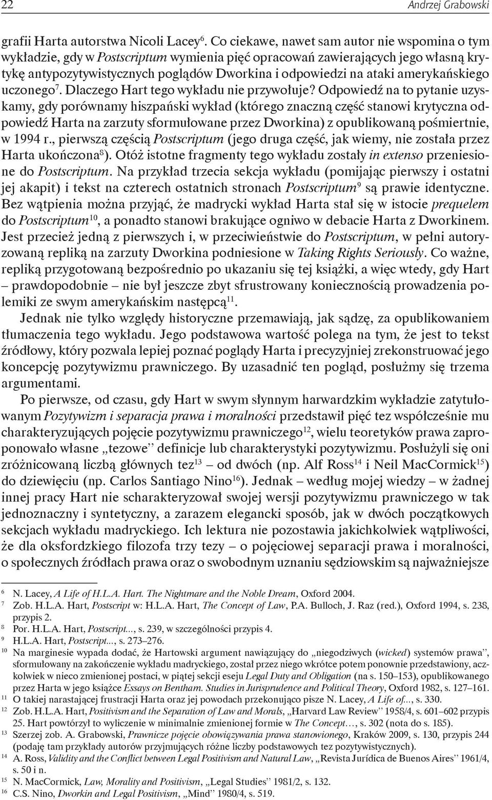 amerykańskiego uczonego 7. Dlaczego Hart tego wykładu nie przywołuje?