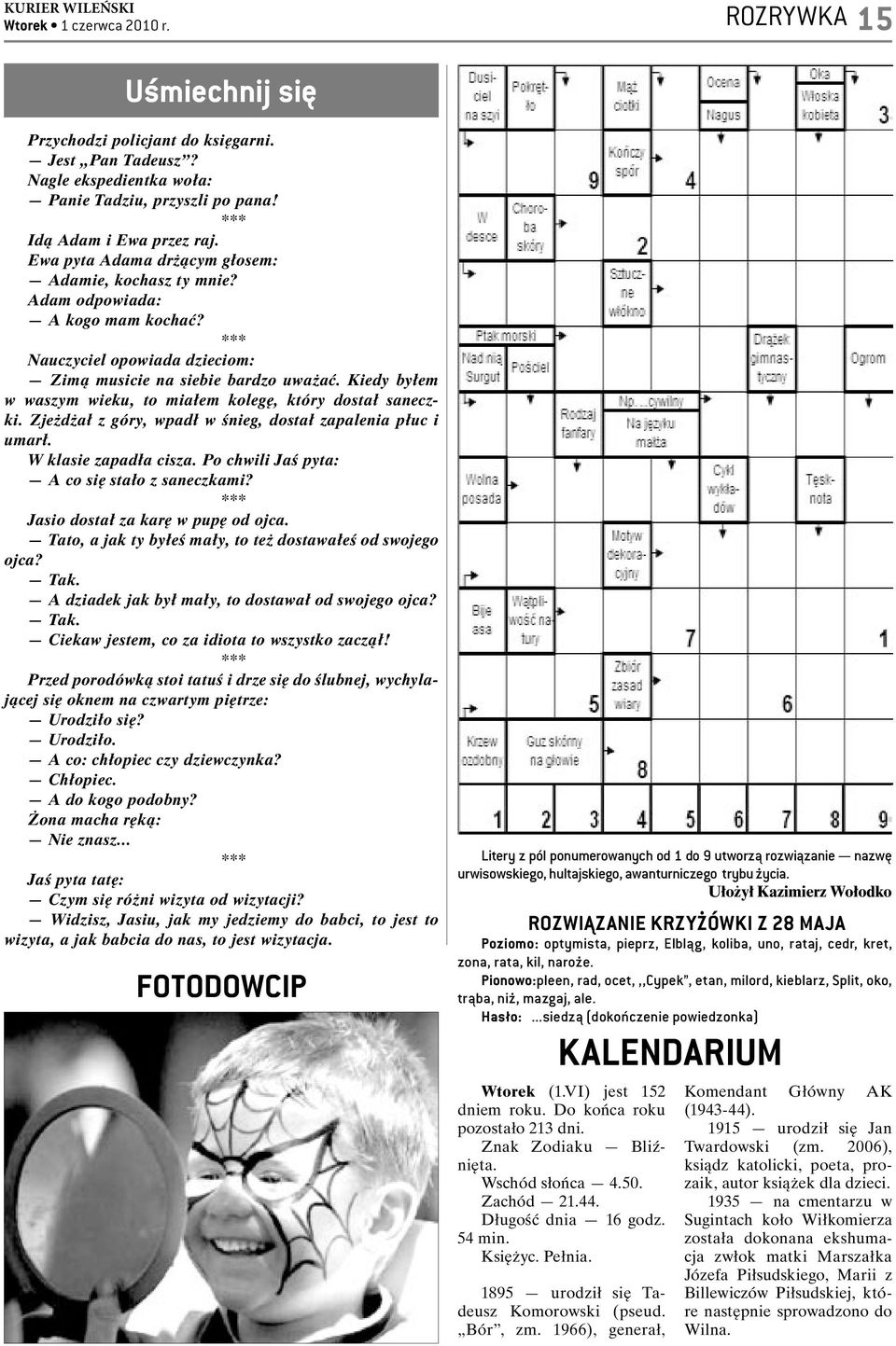 Kiedy byłem w waszym wieku, to miałem kolegę, który dostał saneczki. Zjeżdżał z góry, wpadł w śnieg, dostał zapalenia płuc i umarł. W klasie zapadła cisza.