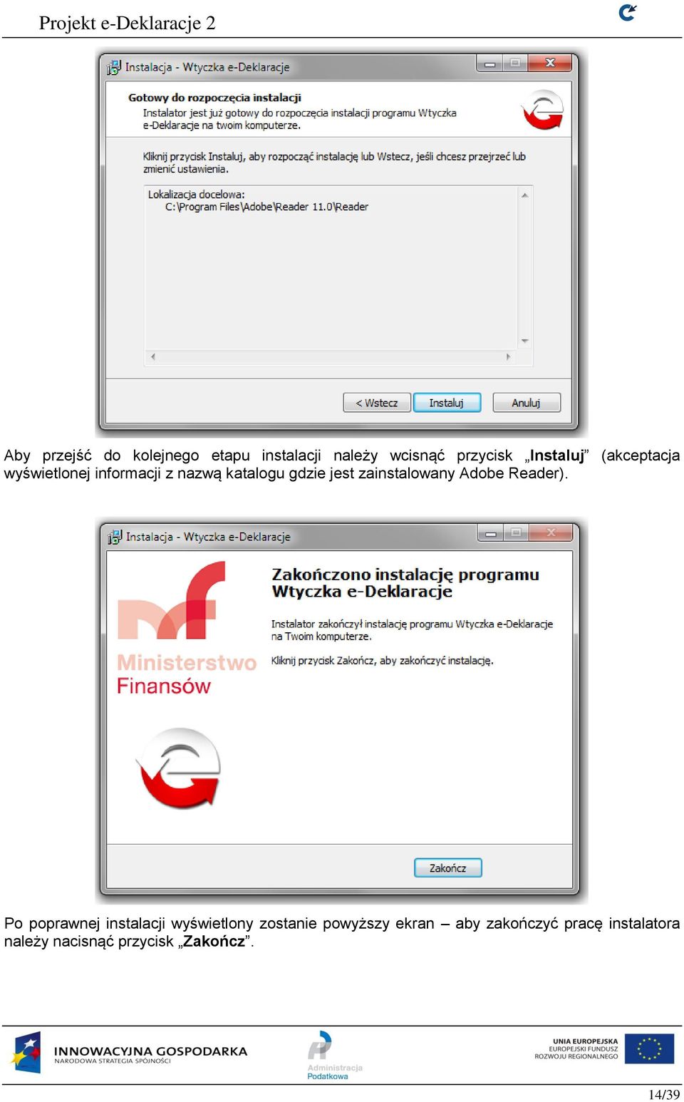 zainstalowany Adobe Reader).