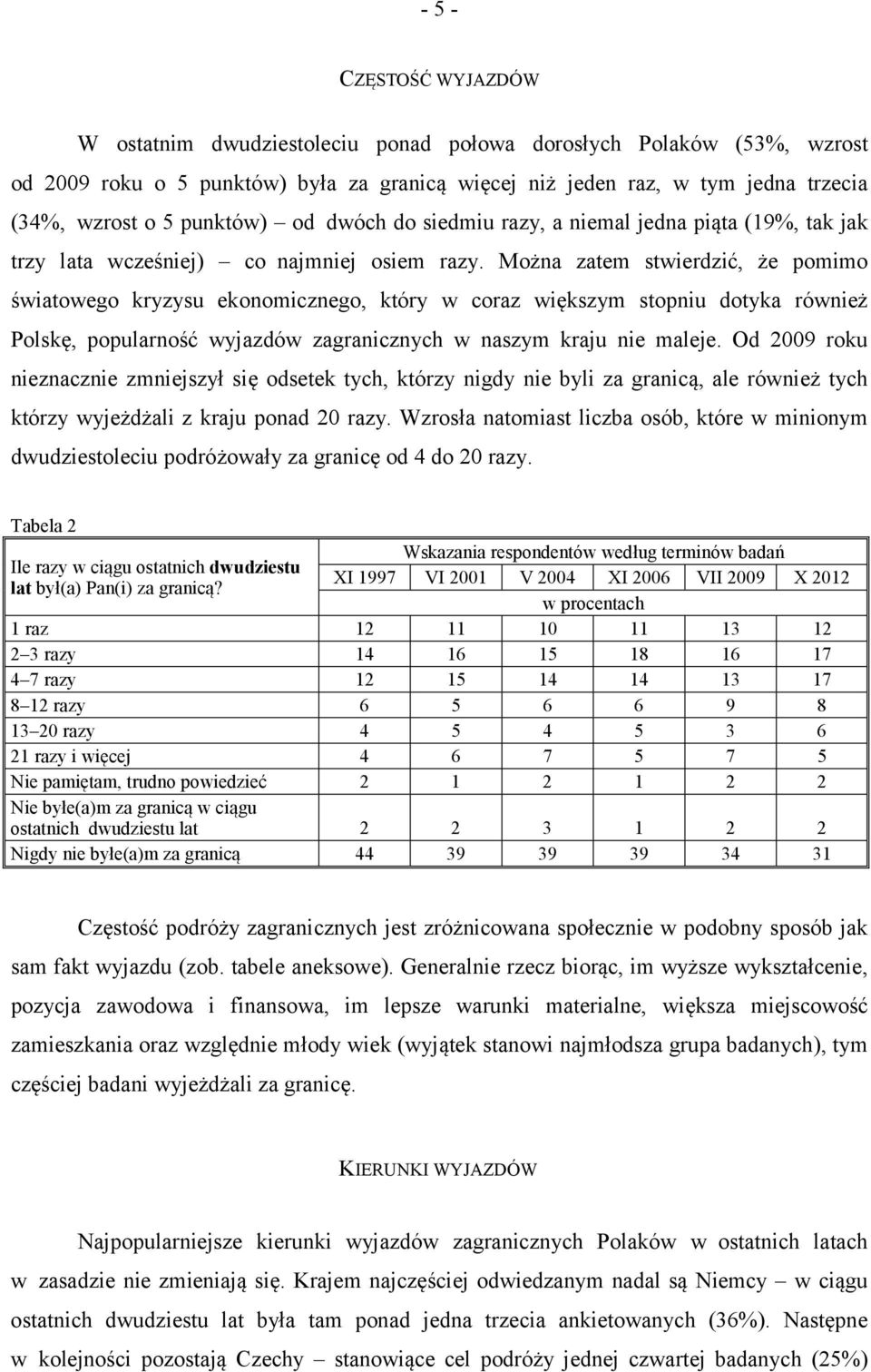 Można zatem stwierdzić, że pomimo światowego kryzysu ekonomicznego, który w coraz większym stopniu dotyka również Polskę, popularność wyjazdów zagranicznych w naszym kraju nie maleje.