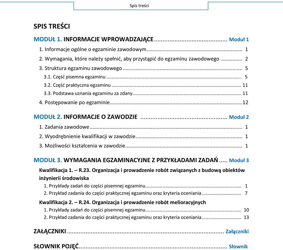 .. M 1. Zadania zawodowe... 1 W... 1 M... 1 MODUŁ WYMAGANIA EGZAMINACYJNE Z PRZYKŁADAMI ZADAŃ... M Kwalifikacja 1.