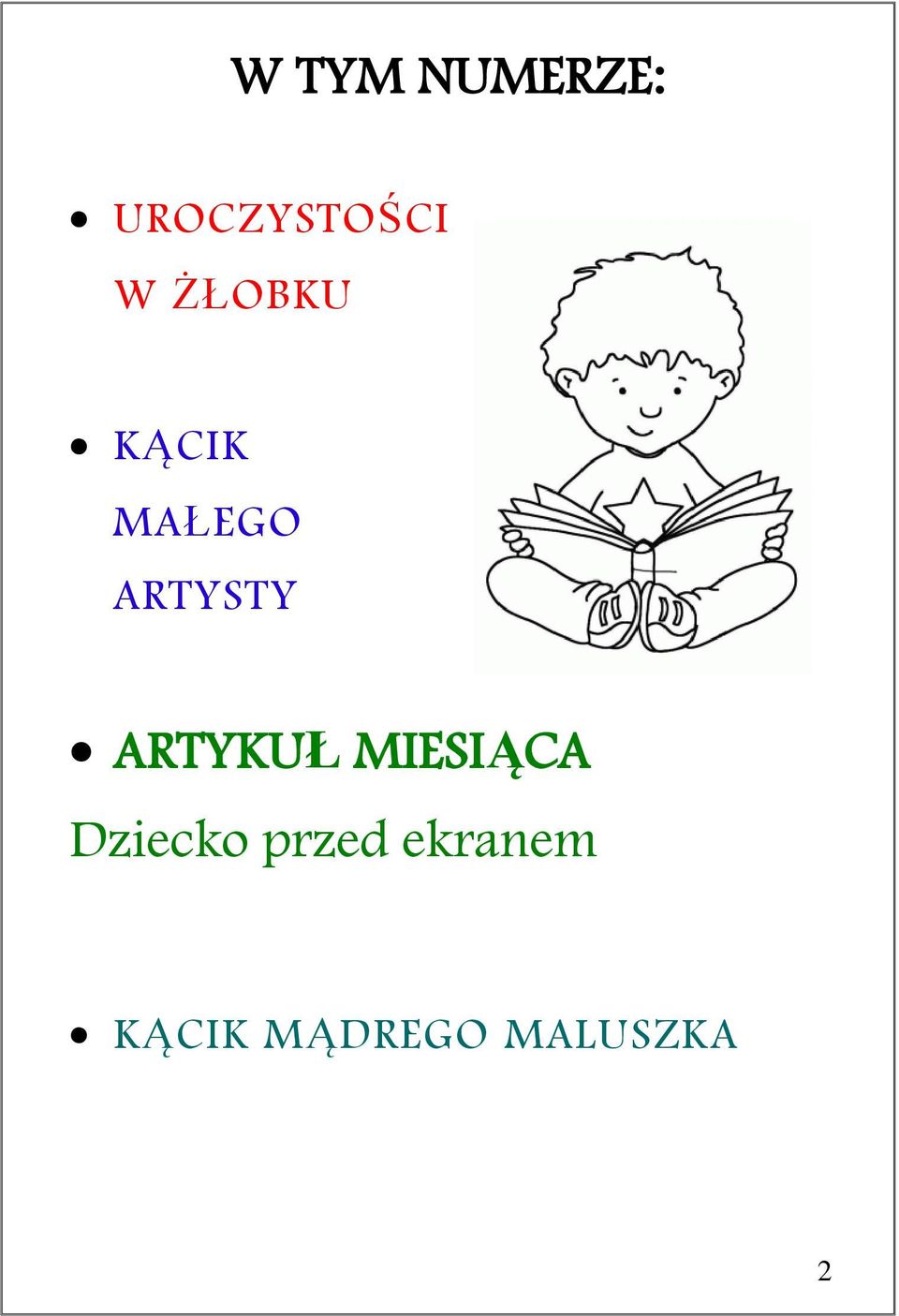 ARTYKUŁ MIESIĄCA Dziecko przed