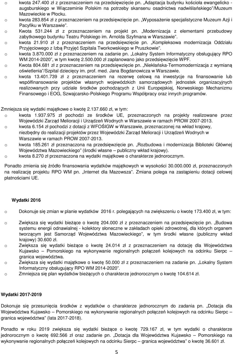 Mdernizacja z elementami przebudwy zabytkweg budynku Teatru Plskieg im. Arnlda Szyfmana w Warszawie. kwta 21.910 zł z przeznaczeniem na przedsięwzięcie pn.