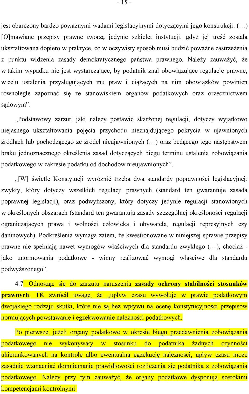 zasady demokratycznego państwa prawnego.