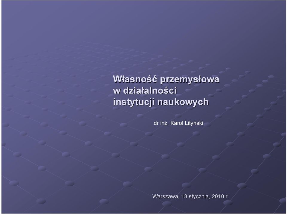 naukowych dr inż.