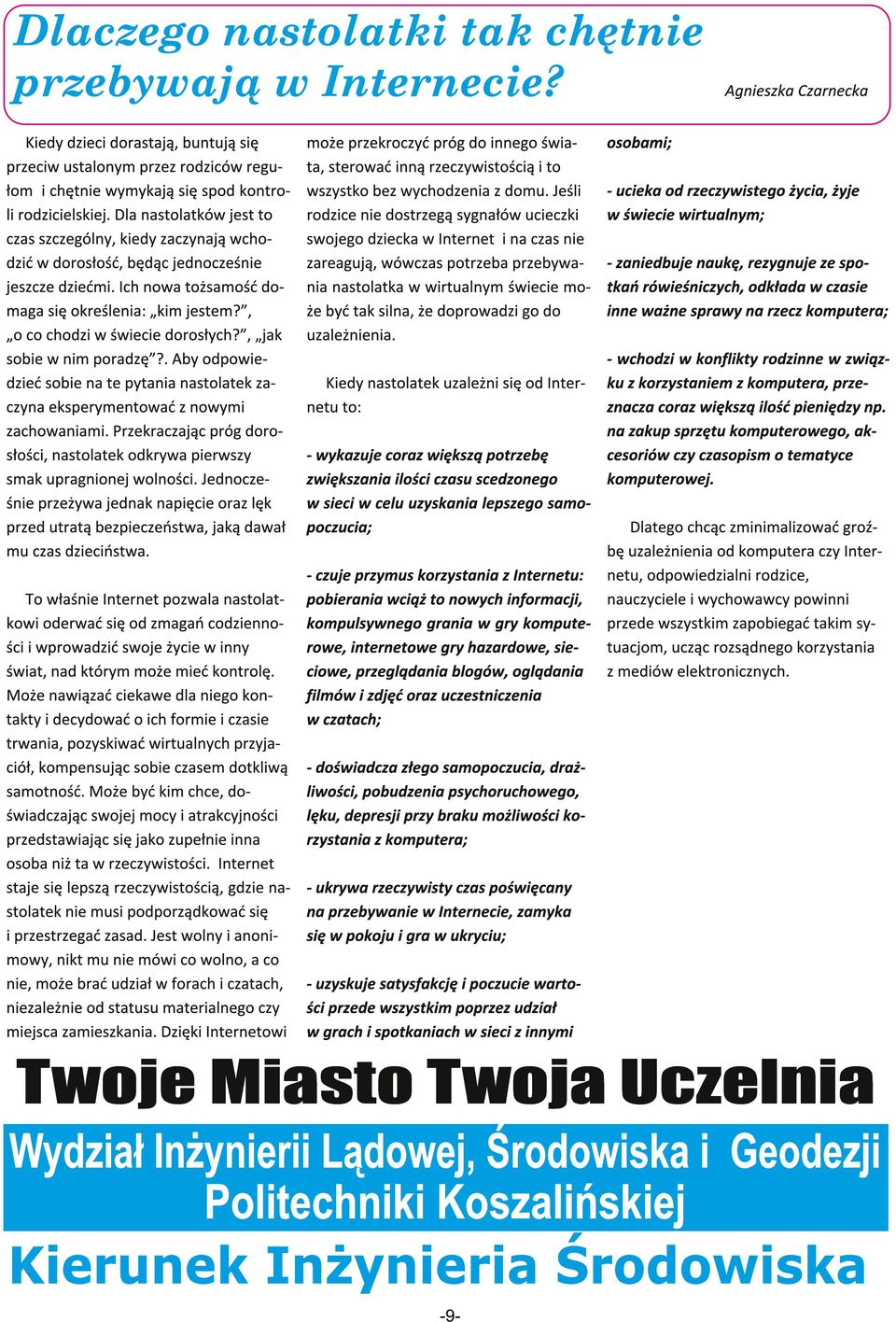 Twoje Miasto Twoja Uczelnia Wydział