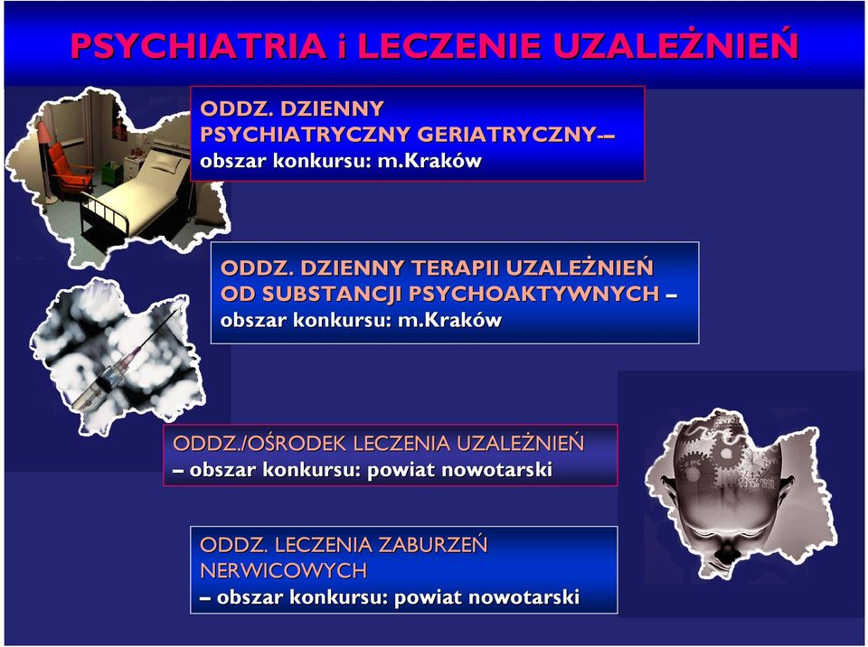 DZIENNY TERAPII UZALEŻNIE NIEŃ OD SUBSTANCJI PSYCHOAKTYWNYCH obszar konkursu: m.