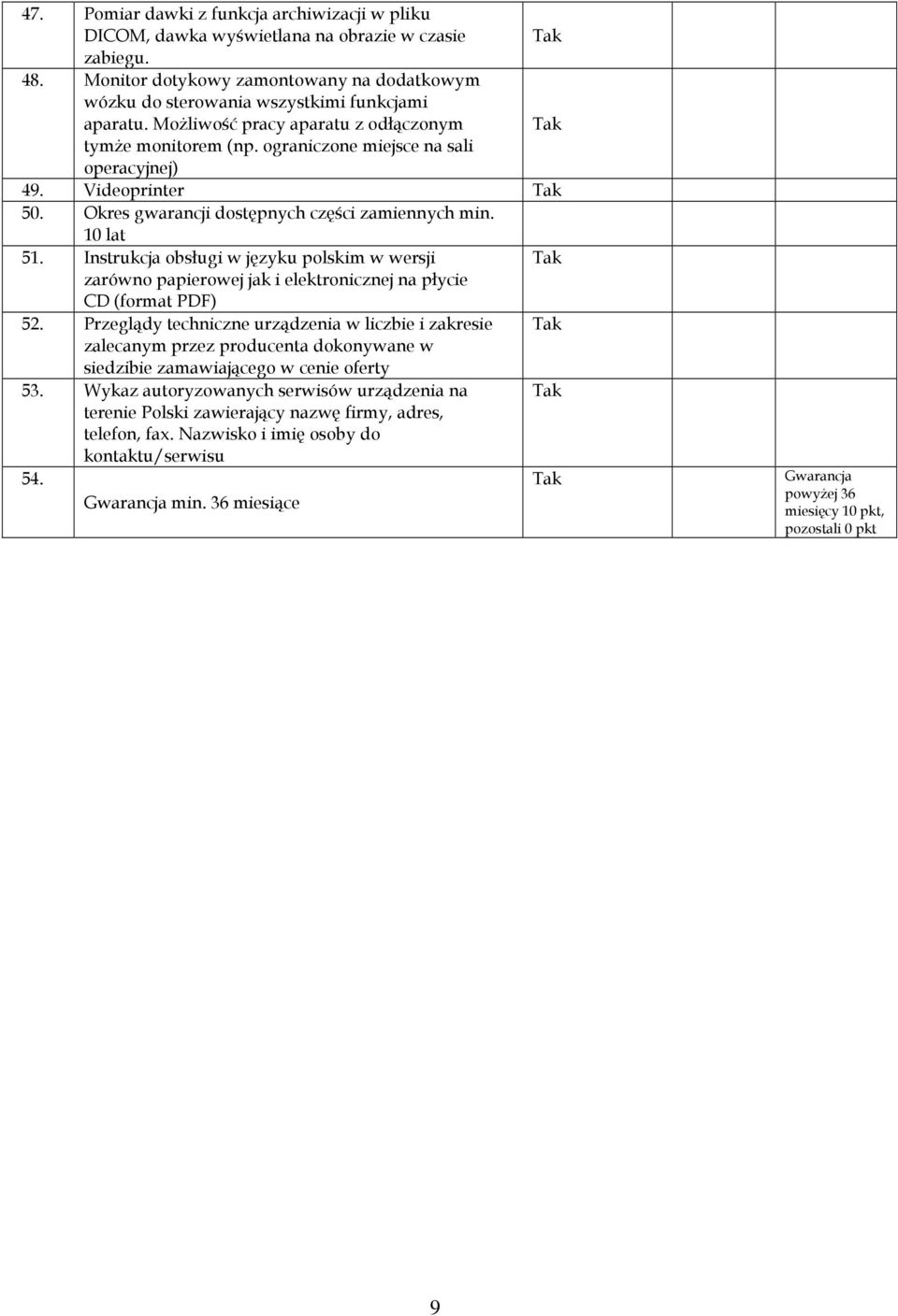 Instrukcja obsługi w języku polskim w wersji zarówno papierowej jak i elektronicznej na płycie CD (format PDF) 52.