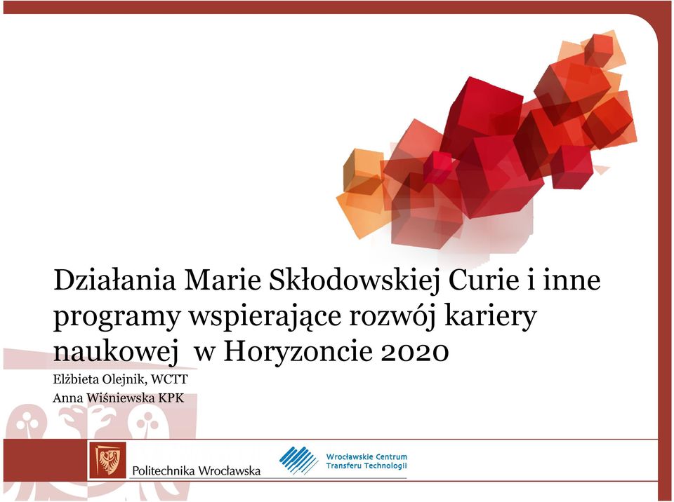 kariery naukowej w Horyzoncie 2020