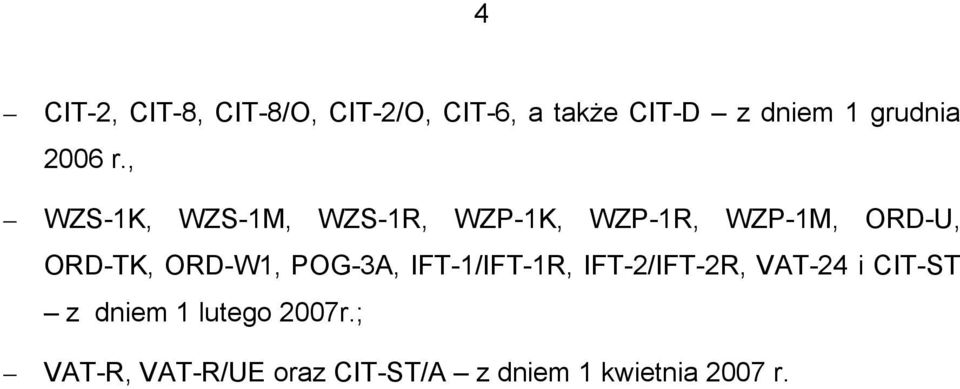 , WZS-1K, WZS-1M, WZS-1R, WZP-1K, WZP-1R, WZP-1M, ORD-U, ORD-TK,