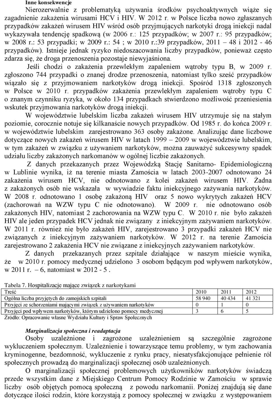 : 95 przypadków; w 2008 r.: 53 przypadki; w 2009 r.: 54 ; w 2010 r.:39 przypadków, 2011 48 i 2012-46 przypadków).