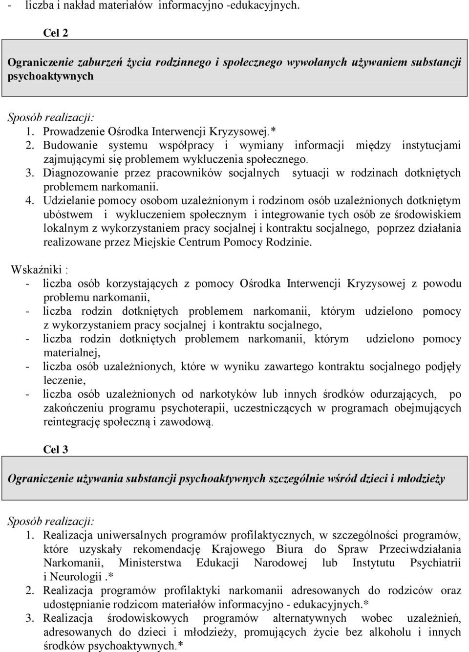 Diagnozowanie przez pracowników socjalnych sytuacji w rodzinach dotkniętych problemem narkomanii. 4.