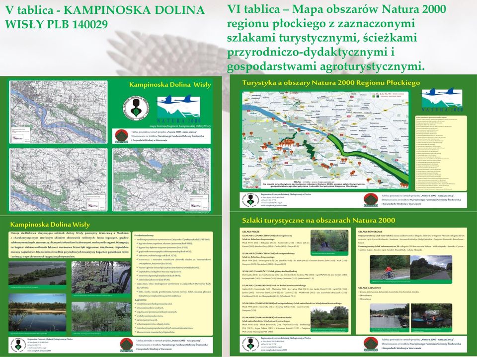 zaznaczonymi szlakami turystycznymi, ścieżkami