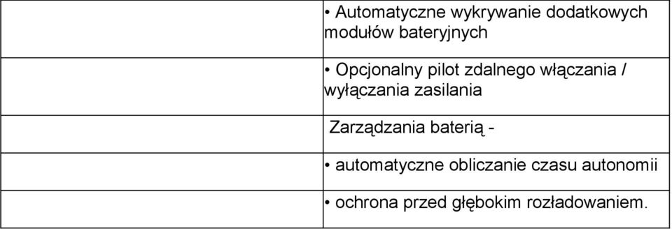 wyłączania zasilania Zarządzania baterią -