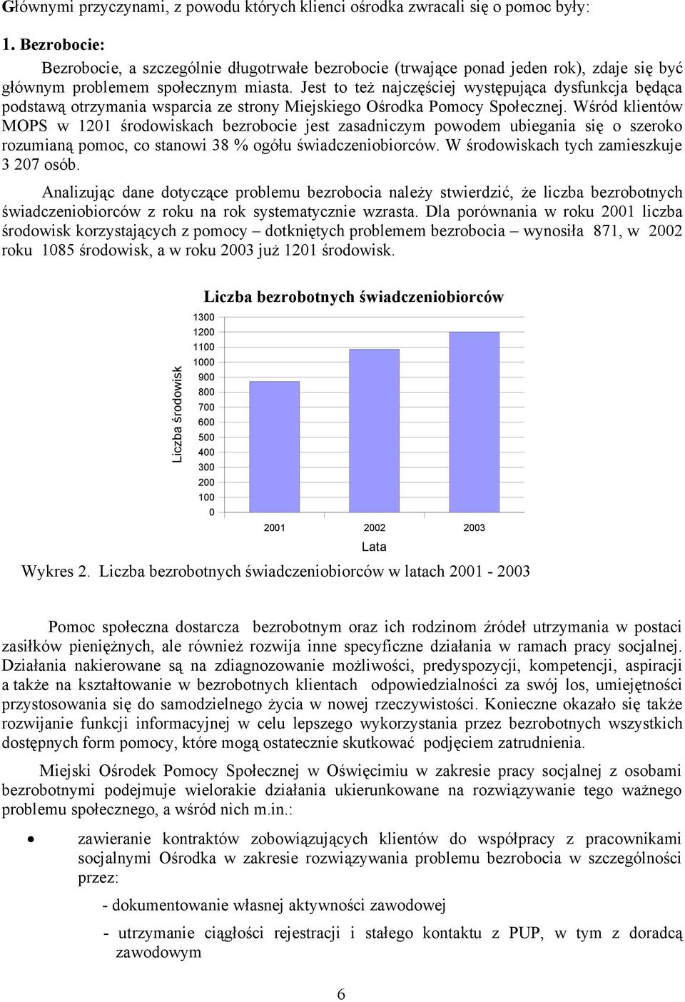 Jest to też najczęściej występująca dysfunkcja będąca podstawą otrzymania wsparcia ze strony Miejskiego Ośrodka Pomocy Społecznej.