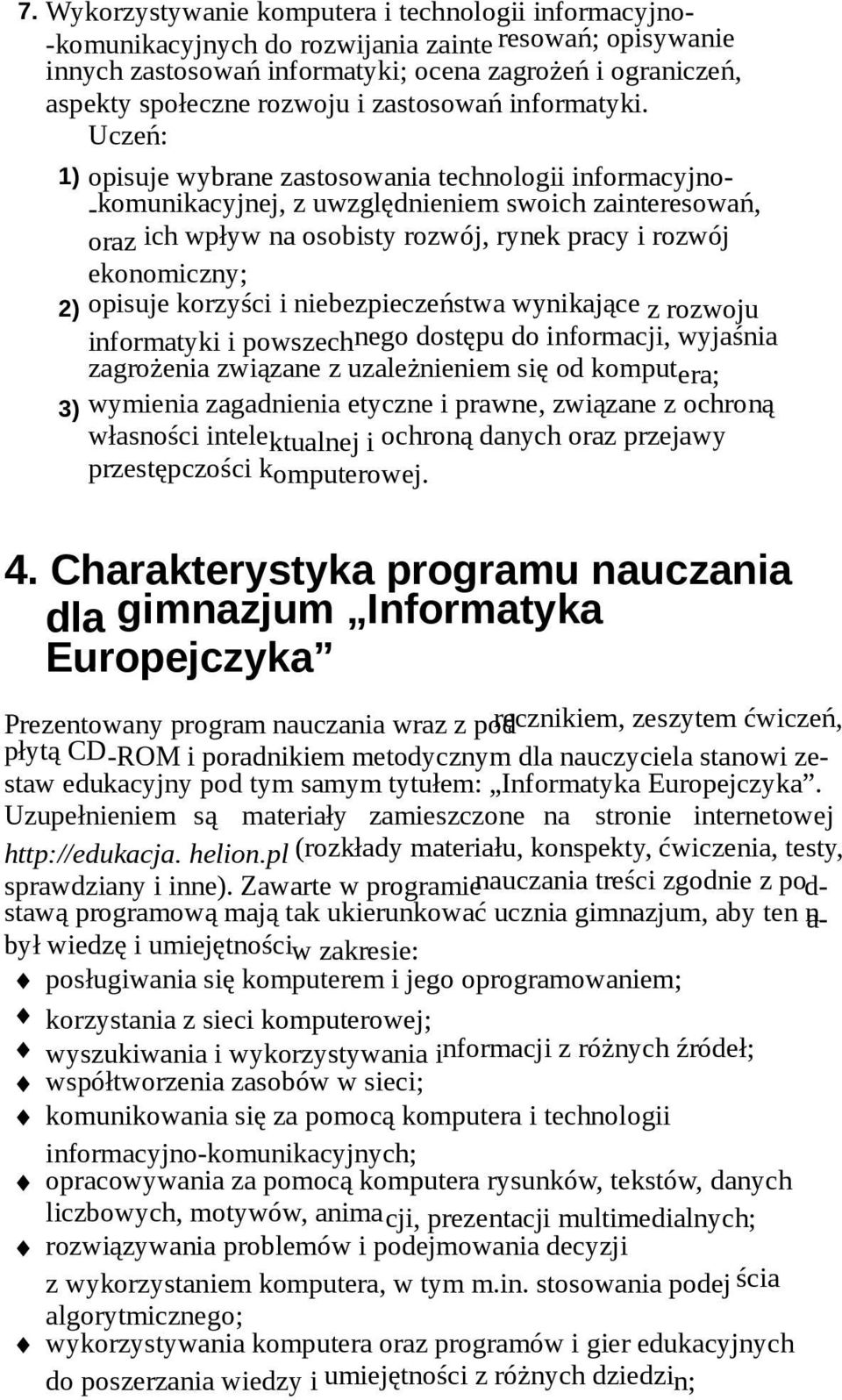 zastosowań informatyki.