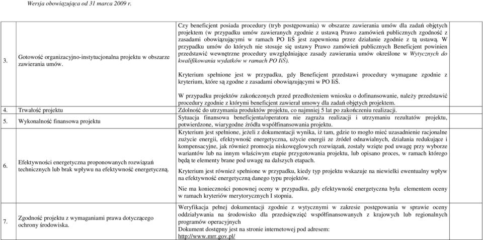 zasadami obowiązującymi w ramach PO IiŚ jest zapewniona przez działanie zgodnie z tą ustawą.