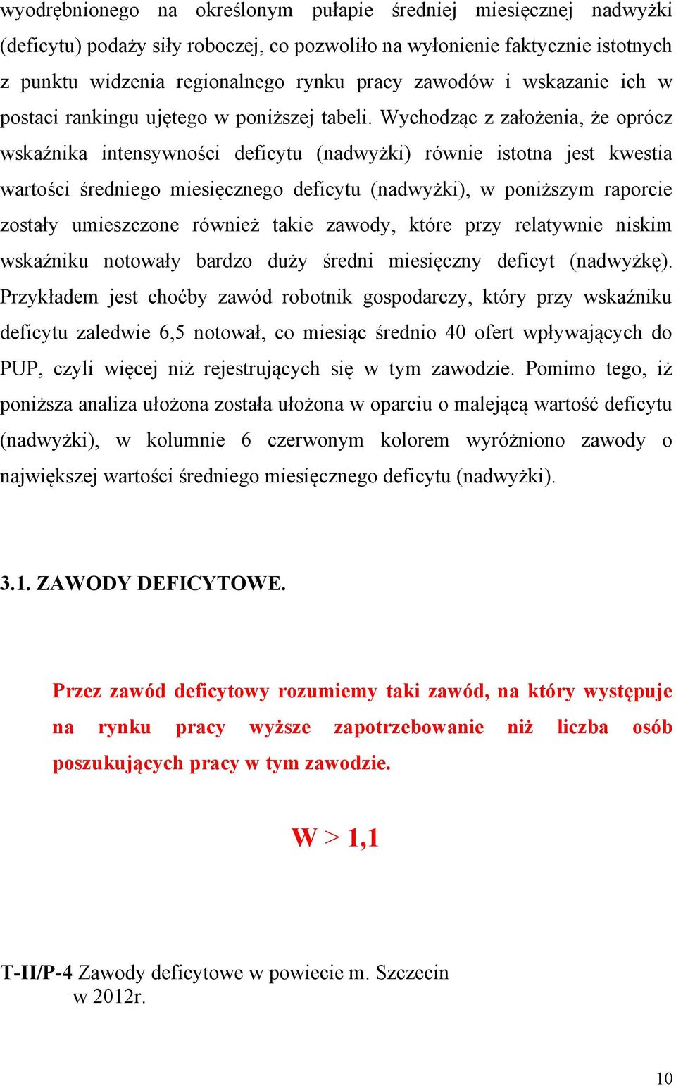 Wychodząc z założenia, że oprócz wskaźnika intensywności deficytu (nadwyżki) równie istotna jest kwestia wartości średniego miesięcznego deficytu (nadwyżki), w poniższym raporcie zostały umieszczone