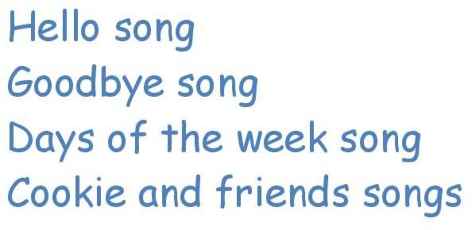 of the week song