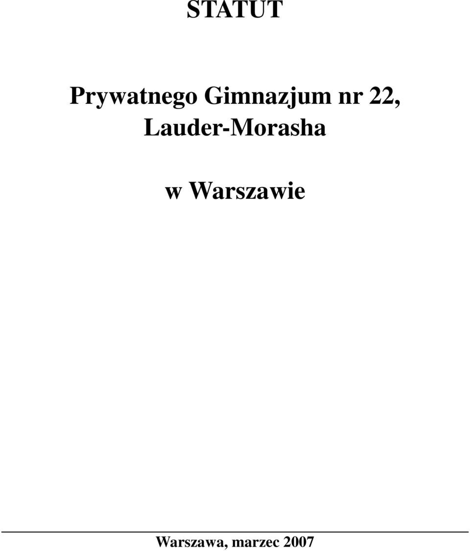 Lauder-Morasha w