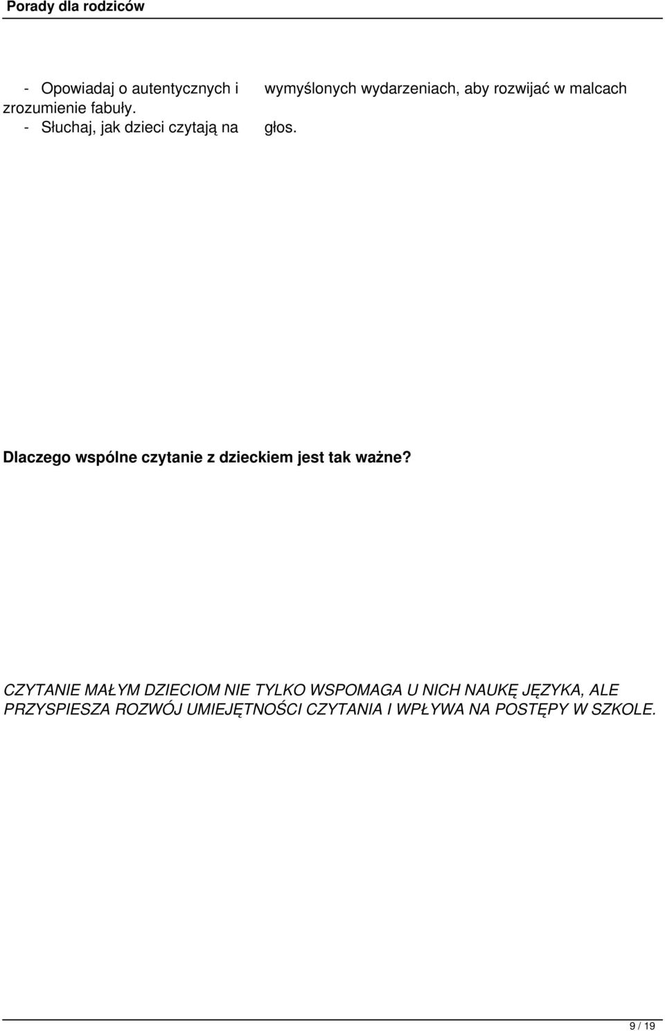 Dlaczego wspólne czytanie z dzieckiem jest tak ważne?