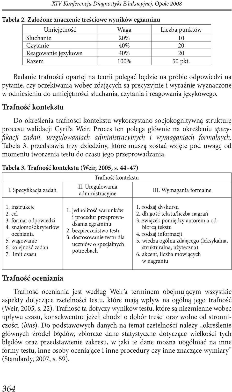 Badanie trafności opartej na teorii polegać będzie na próbie odpowiedzi na pytanie, czy oczekiwania wobec zdających są precyzyjnie i wyraźnie wyznaczone w odniesieniu do umiejętności słuchania,