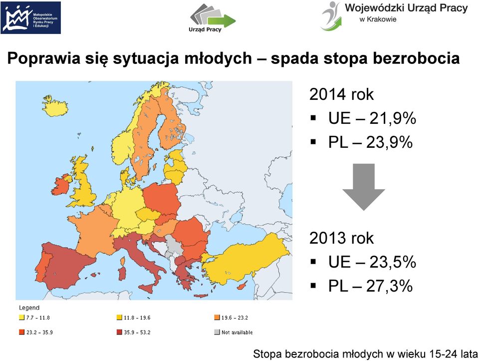 23,9% 2013 rok UE 23,5% PL 27,3%