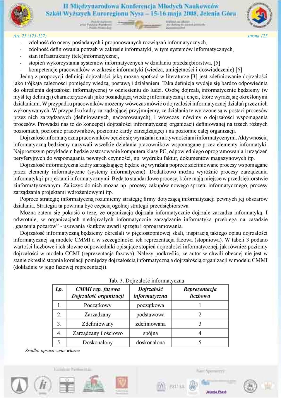 doświadczenie) [6]. Jedną z propozycji definicji dojrzałości jaką można spotkać w literaturze [3] jest zdefiniowanie dojrzałości jako trójkąta zależności pomiędzy wiedzą, postawą i działaniem.