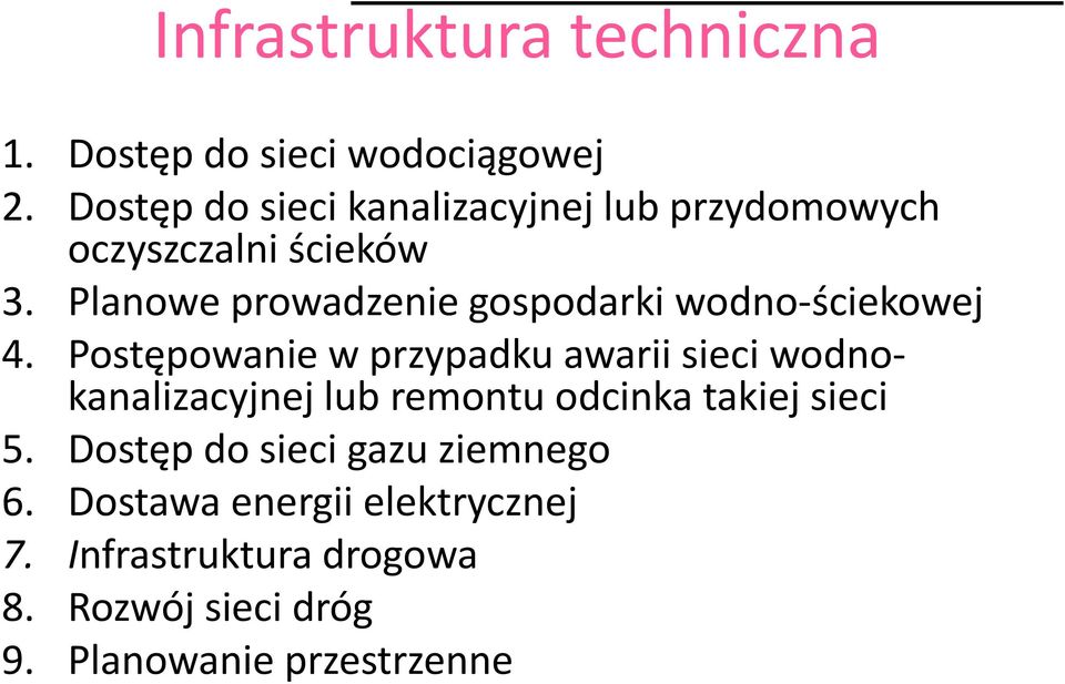 Planowe prowadzenie gospodarki wodno-ściekowej 4.