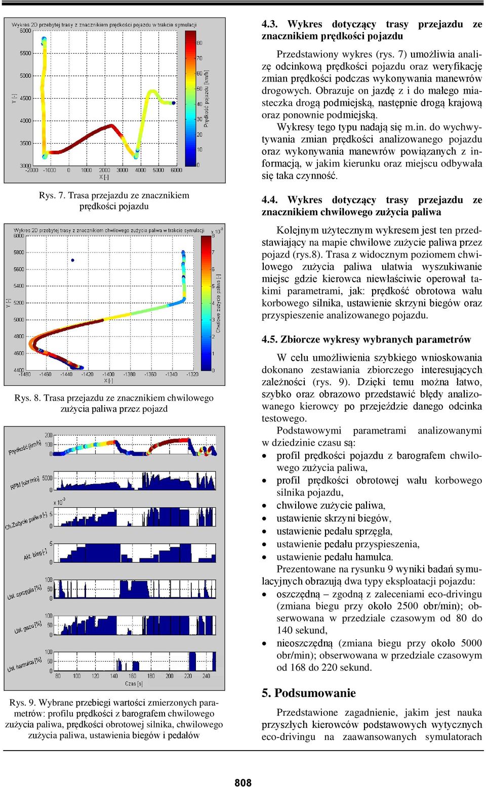 Obrazuje on jazdę z i do małego miasteczka drogą podmiejską, następnie drogą krajową oraz ponownie podmiejską. Wykresy tego typu nadają się m.in.