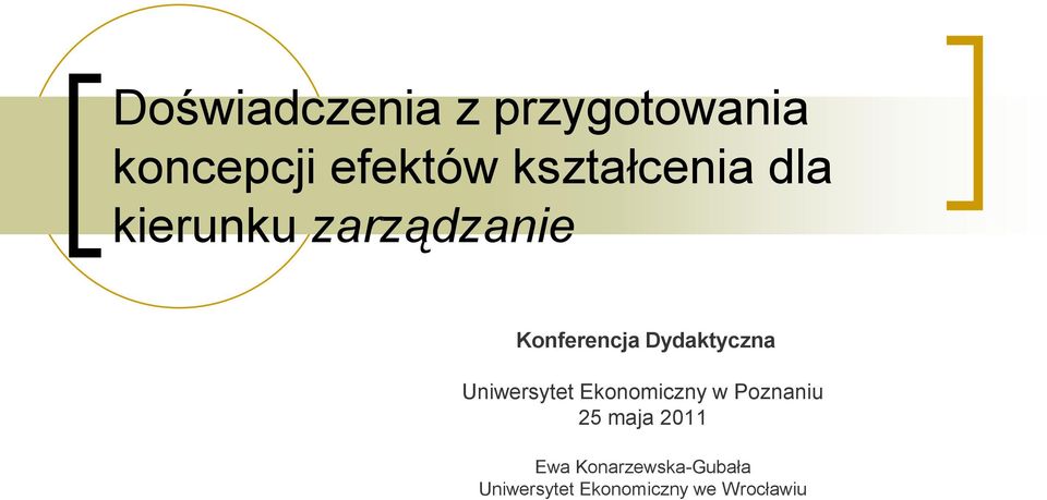 Dydaktyczna Uniwersytet Ekonomiczny w Poznaniu 25