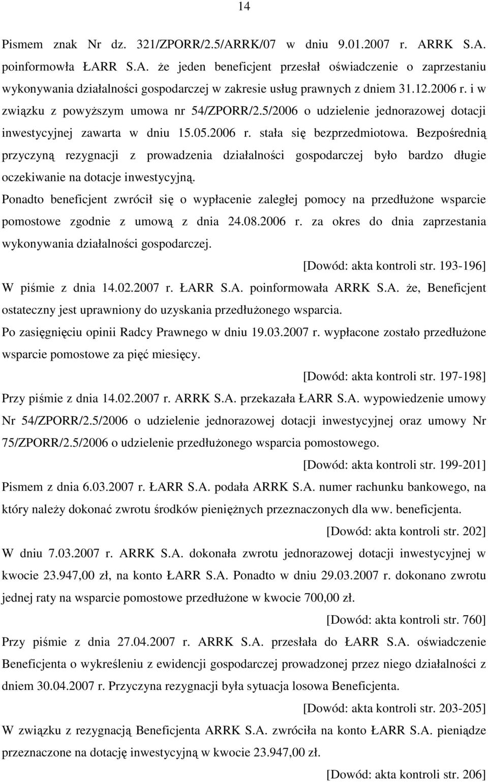 Bezpośrednią przyczyną rezygnacji z prowadzenia działalności gospodarczej było bardzo długie oczekiwanie na dotacje inwestycyjną.