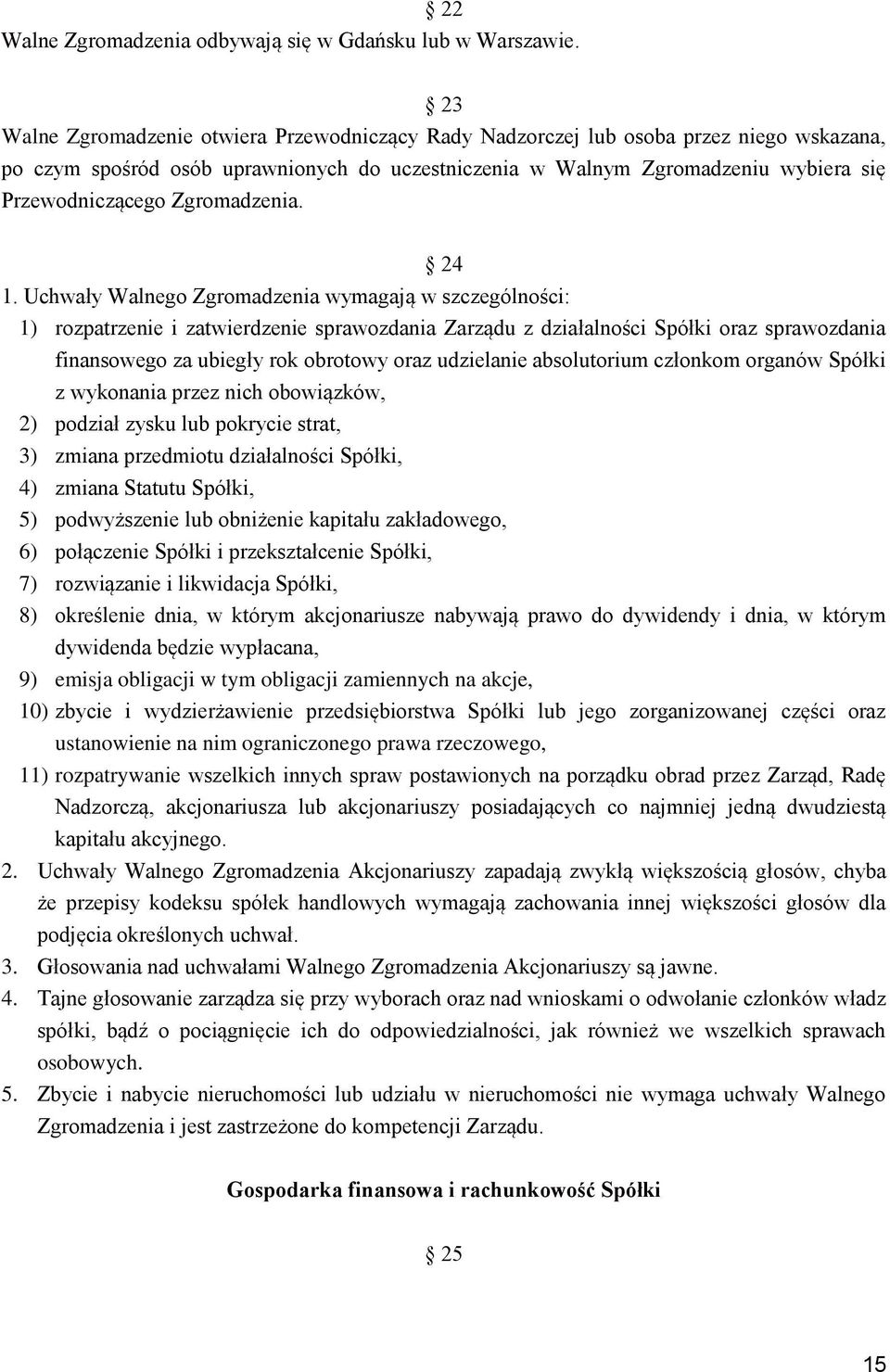 Zgromadzenia. 24 1.