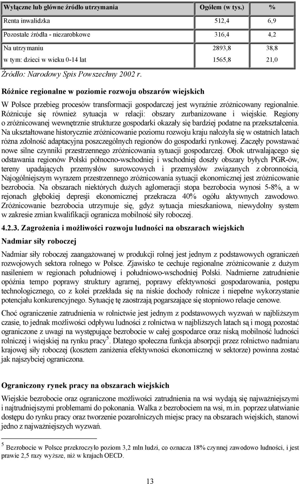 2893,8 1565,8 38,8 21,0 Różnice regionalne w poziomie rozwoju obszarów wiejskich W Polsce przebieg procesów transformacji gospodarczej jest wyraźnie zróżnicowany regionalnie.