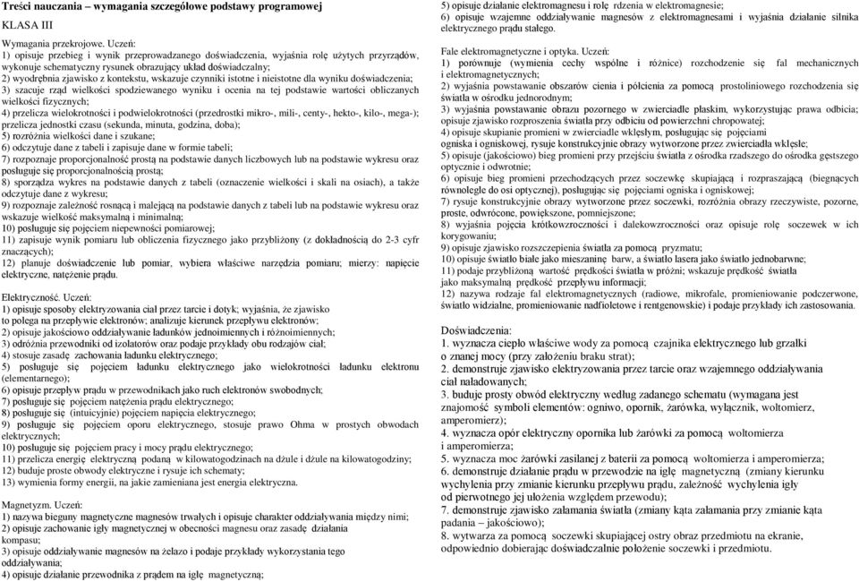 wskazuje czynniki istotne i nieistotne dla wyniku doświadczenia; 3) szacuje rząd wielkości spodziewanego wyniku i ocenia na tej podstawie wartości obliczanych wielkości fizycznych; 4) przelicza