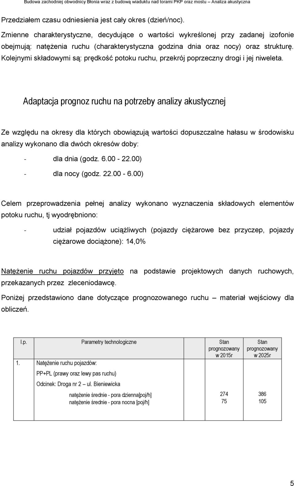 Kolejnymi składowymi są: prędkość potoku ruchu, przekrój poprzeczny drogi i jej niweleta.