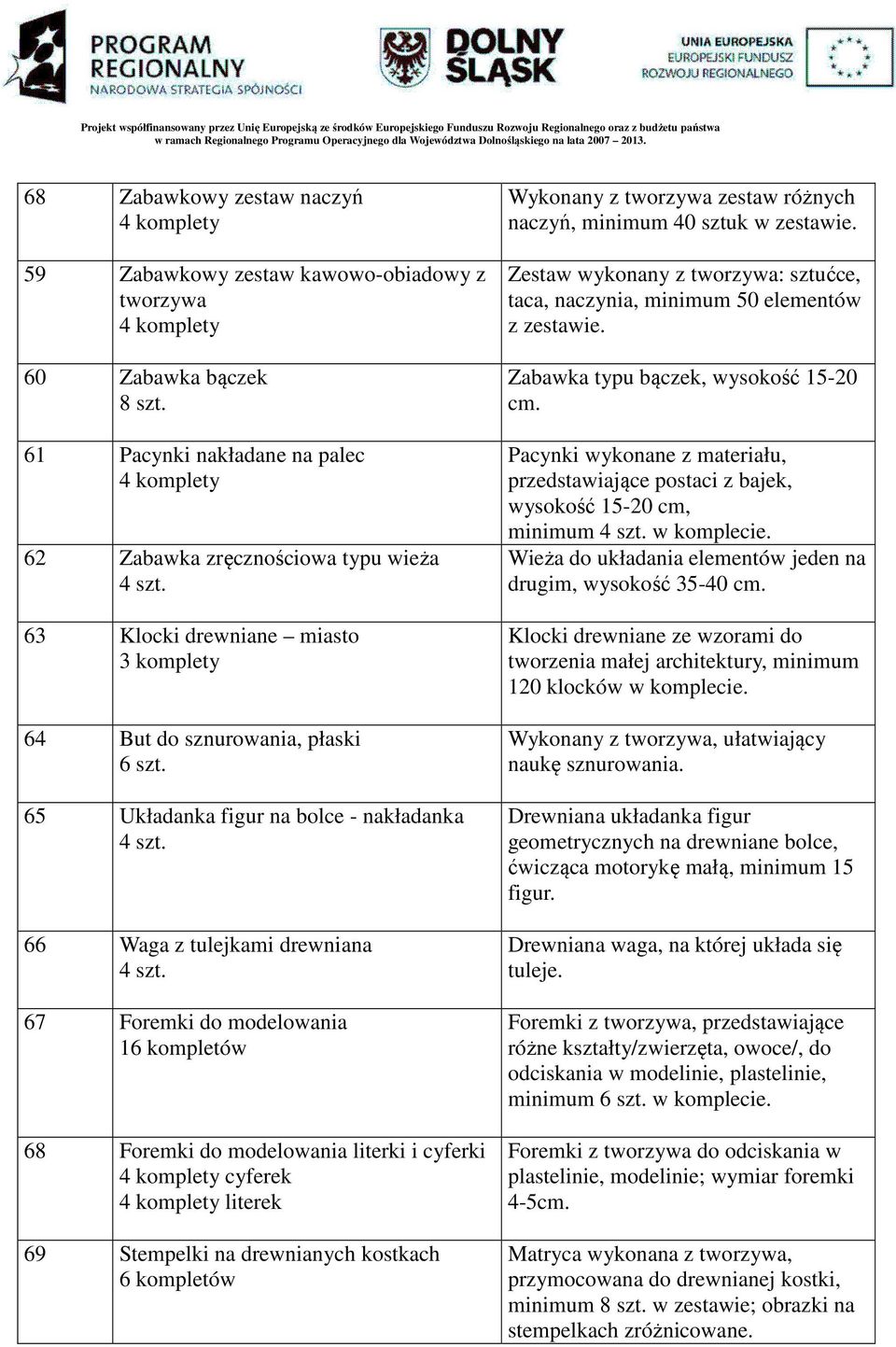 65 Układanka figur na bolce - nakładanka 66 Waga z tulejkami drewniana 67 Foremki do modelowania 16 kompletów 68 Foremki do modelowania literki i cyferki cyferek literek 69 Stempelki na drewnianych