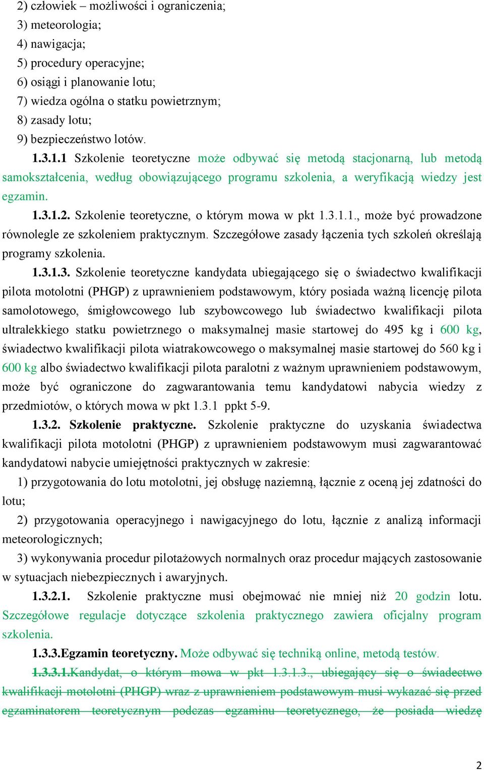 Szkolenie teoretyczne, o którym mowa w pkt 1.3.