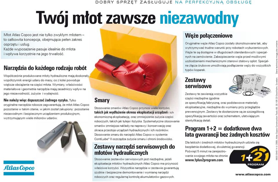 Narzędzia do każdego rodzaju robót Współcześnie produkowane młoty hydrauliczne mają doskonały współczynnik energii udaru do masy, co z kolei powoduje większe obciążenie na części młota.