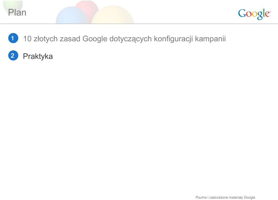 Google dotyczących