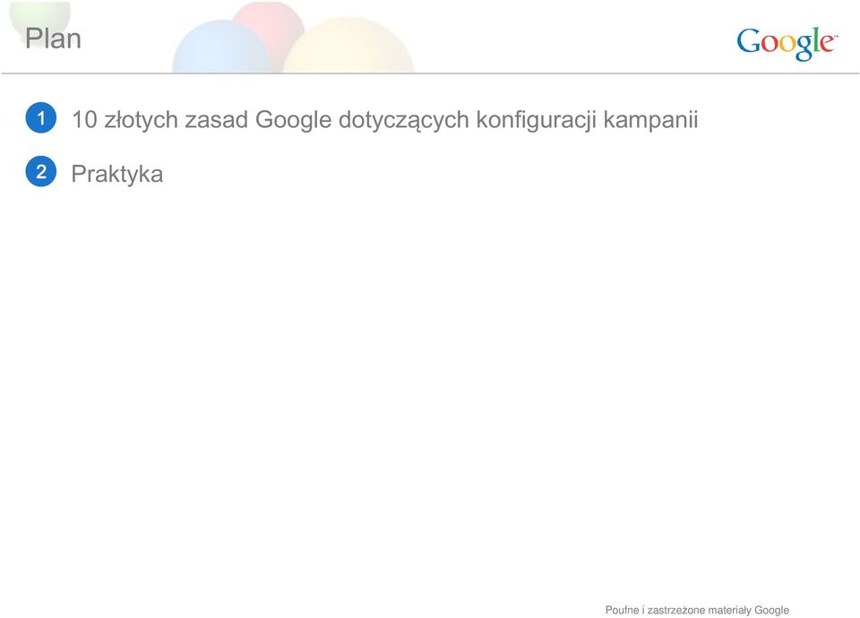 Google dotyczących